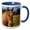 Blue/White, variant on 3drose, Oregon, Three Sisters, Cascade Range, Horse - Us38 Len0017 - Lisa S. Engelbrecht, 11oz Two-tone Yellow Mug