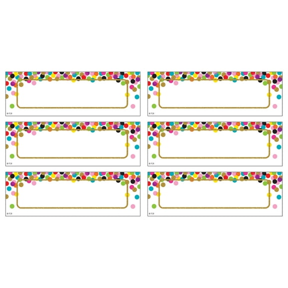 Teacher Created Resources Confetti Labels Magnetic Accents, Pack of 20