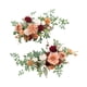 thumbnail image 2 of 2x flores traseras para silla de boda, decoración para pasillo de boda, arreglo Floral, botín moderno de flores artificiales para aniversario, 2 of 9