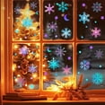 thumbnail image 6 of Hometravel Colorful Snowflake Decals, Luminous Christmas Stickers, Fluorescent Wall Decor for Holiday and Party Background, 6 of 6