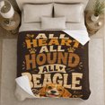 thumbnail image 5 of All Heart All Hound All Beagle Quote, Cheerful Rustic Style for Beagle Lovers, Paw Print Dog Face Scene, Cozy Flannel Blanket for Living Room and Bedroom, Pet Adoption Gift and Dog Home Decor, 5 of 9