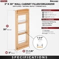 thumbnail image 2 of Rev-A-Shelf Pullout Wall Filler w/ Soft-Close, 30" Height, 432-WFBBSC30-3C, 2 of 12