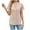 Beige-01, variant on Mittory Womens Fall V Neck Button Shirt Casual Loose Blouse Short Sleeve Open Front Cardigan Work Office Tunic Tops