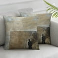 thumbnail image 3 of BANET Beige and Grey Throw Pillow Covers  Brown Abstract Art Painting Aesthetic Modern Square Decorative Pillow Covers Soft Throw Pillows for Couch Sofa Bedroom, Set of 2 12x12in, 3 of 7