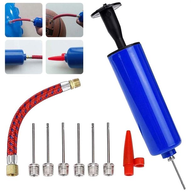 Bomba manual rápida para balones, bomba de aire para inflables, bomba de aire con aguja y boquilla, para baloncesto, fútbol, voleibol, fútbol americano, balones deportivos y aros de natación. Inflado