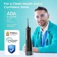 thumbnail image 3 of 40 portable water flosser, dental use: approved, 10 pressure settings professional water flosser, suitable for orthodontics, braces and sensitive gums - wireless travel use, suitable for teenagers, n, 3 of 4