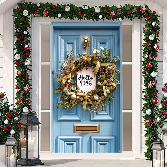 Happy Newyear Door Cover Decoration Door Cover Door Hanging Party Decoration Door Cover Tapestry