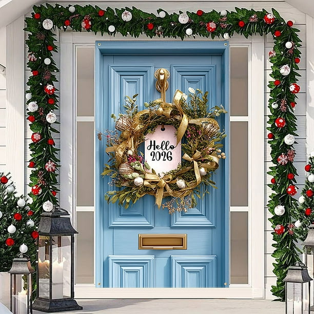 Happy Newyear Door Cover Decoration Door Cover Door Hanging Party Decoration Door Cover Tapestry