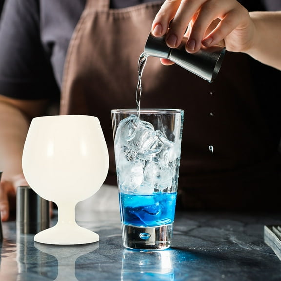 OUNONA  Silicone Wine Glass Drink Drinking Glasses Water Cup Goblet