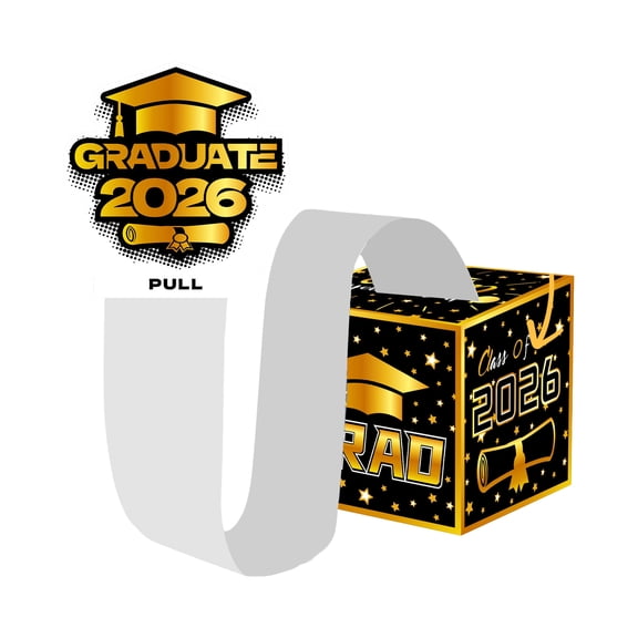 Graduation Surprise Money Box Kit,Includes 1 Box,1 Card,and 30 OPP Bags,Easy Assembly for Fun Cash Gift Presentation