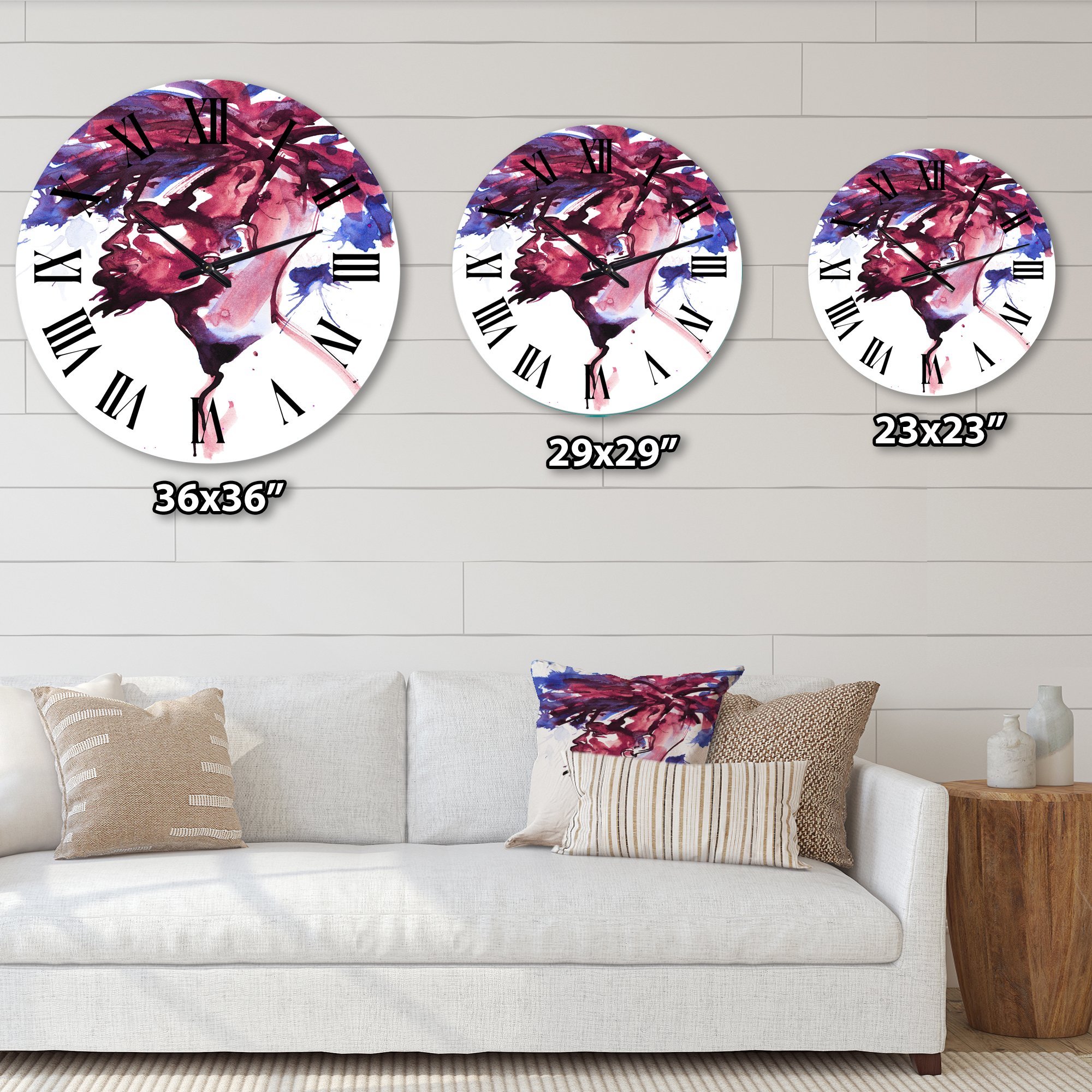 Designart 'Handsome African Man Fashion Portrait Of Young Guy' Modern Wall Clock