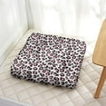 thumbnail image 3 of Cute Leopard Floor Pillow&nbsp;– 22x22 Inch Large Seat Cushion, Dutch Velvet, Kawaii Spots Design (Fun Cartoon Leopard for Kids Rooms), 3 of 6