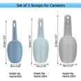 thumbnail image 2 of Cucharón Set de 3 para Harina Granos Secos Café Mascota 50ml 100ml 150ml Plástico Resistente Cocina Almacenamiento, 2 of 5