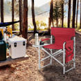thumbnail image 3 of Magshion Heavy Duty Folding Camping Director Chair w/Table & Storage Bag, for Adults Outdoor Lawn Picnic Fishing Beach, Red, 3 of 10