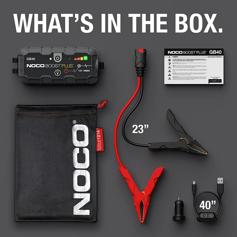 Open Box NOCO Boost Plus 1000A 12V UltraSafe Portable Lithium Jump Starter  GB40 