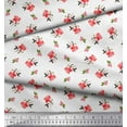 thumbnail image 2 of Soimoi Modal Satin Fabric Leaves & Rose Floral Print Fabric by Yard 42 Inch Wide, 2 of 3