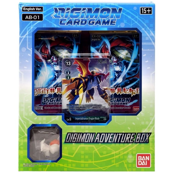 Trading Card Game Digimon Adventure Box (Imperialdramon Dragon Mode Promo Card, RANDOM Figure)