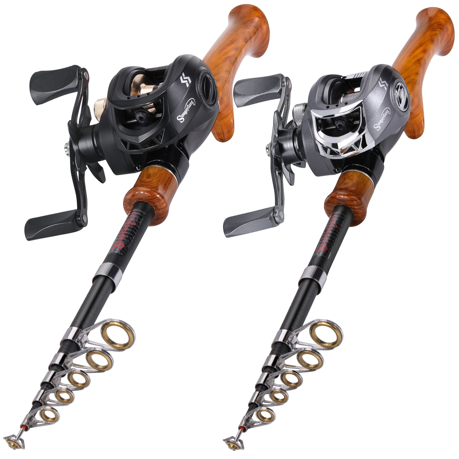 Sougayilang Telescopic Fishing Rod & Reel Combo Glass Fiber Pole