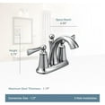 thumbnail image 2 of Moen Wynford Brushed Nickel Two-Handle Bathroom Faucet, 2 of 4
