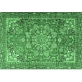 thumbnail image 1 of Ahgly Company Indoor Rectangle Medallion Emerald Green Traditional Area Rugs, 6' x 9', 1 of 4