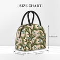 thumbnail image 2 of Honeii Butterflies And Peacock Feathers Print Insulated Lunch Bag Women Reusable Lunch Box with Pocket for Work Picnic Travel -One Size, 2 of 6