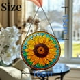 thumbnail image 3 of Blossom Sunflowers Stained Glass Suncatcher Handmade Window Hangings Colored Glass Suncatcher Crafts Kits for Indoor Garden Christmas Decoration 16x16cm(2), 3 of 7