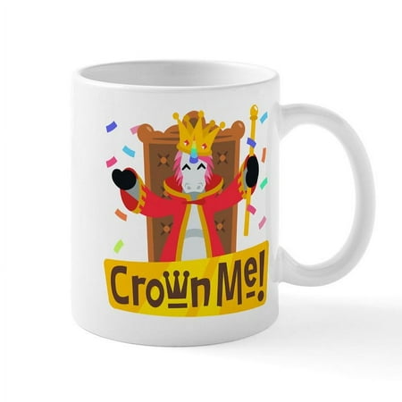 

CafePress - Emoji Unicorn Crown Me - 11 oz Ceramic Mug - Novelty Coffee Tea Cup