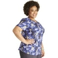 thumbnail image 4 of Tooniforms Scrubs Top For Women V-Neck Print TF761, 4 of 7