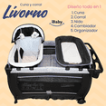 thumbnail image 2 of Cuna Corral Viajero Con Moises Y Cambiador Livorno - IBaby gris, 2 of 8