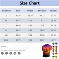 thumbnail image 4 of KLHDSF Men's Halloween Gradient Polo Shirt Short Sleeve Henley Neck Stretchy Breathable Casual Party Top Cyan L, 4 of 5
