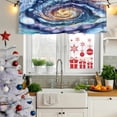 thumbnail image 5 of Purple Abstract Art Curtain Valances for Windows, Kitchen Valance Window Treatments Panel 2 Pack, Colorful Modern Art Rod Pocket Short Curtains for Bathroom Bedroom 54 x 18 Inch, 5 of 8