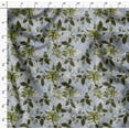 thumbnail image 4 of Soimoi Blue Modal Satin Fabric Artistic Leaves Print Fabric by the Yard 42 Inch Wide, 4 of 5