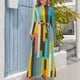 thumbnail image 3 of Vestido largo azul con palitos de helado y bloques de colores retro, vestidos de fiesta para mujer, vestidos para mujer, vestidos para mujer, 3 of 4