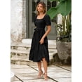 thumbnail image 3 of Vestido BerryGo, verano 2025, casual, midi, negro, XL, mujer, 3 of 7