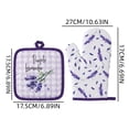 thumbnail image 3 of Oven Mitts and Pot Holder,Floral Print Oven Gloves and Heat Shield for Home Daily Baking Cooking Prep, 3 of 7