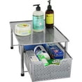 SimpleHouseware Stackable Basket Drawer Organizer, Silver