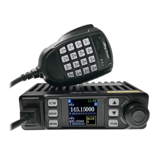AnyTone AT-779UV 25W Dual Band Mobile Amateur Radio, 136-174/400-490MHz 199 Channels, VOX Hands-Free Function