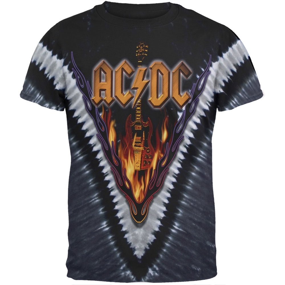 AC/DC Men's Hells Bells Tie Die Short Sleeve Graphic Tee - Walmart.com