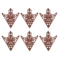 thumbnail image 1 of 3 pares de pines de cuello de triángulo hueco para hombres, broches de triángulo angular retro para decoración de ropa de hombres y mujeres, cobre, 1 of 6