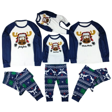 

Huakaishijie Christmas Family Matching Pajama Sets Xmas Nightwear Outfit Sleepsuit Loungewear Pjs Set