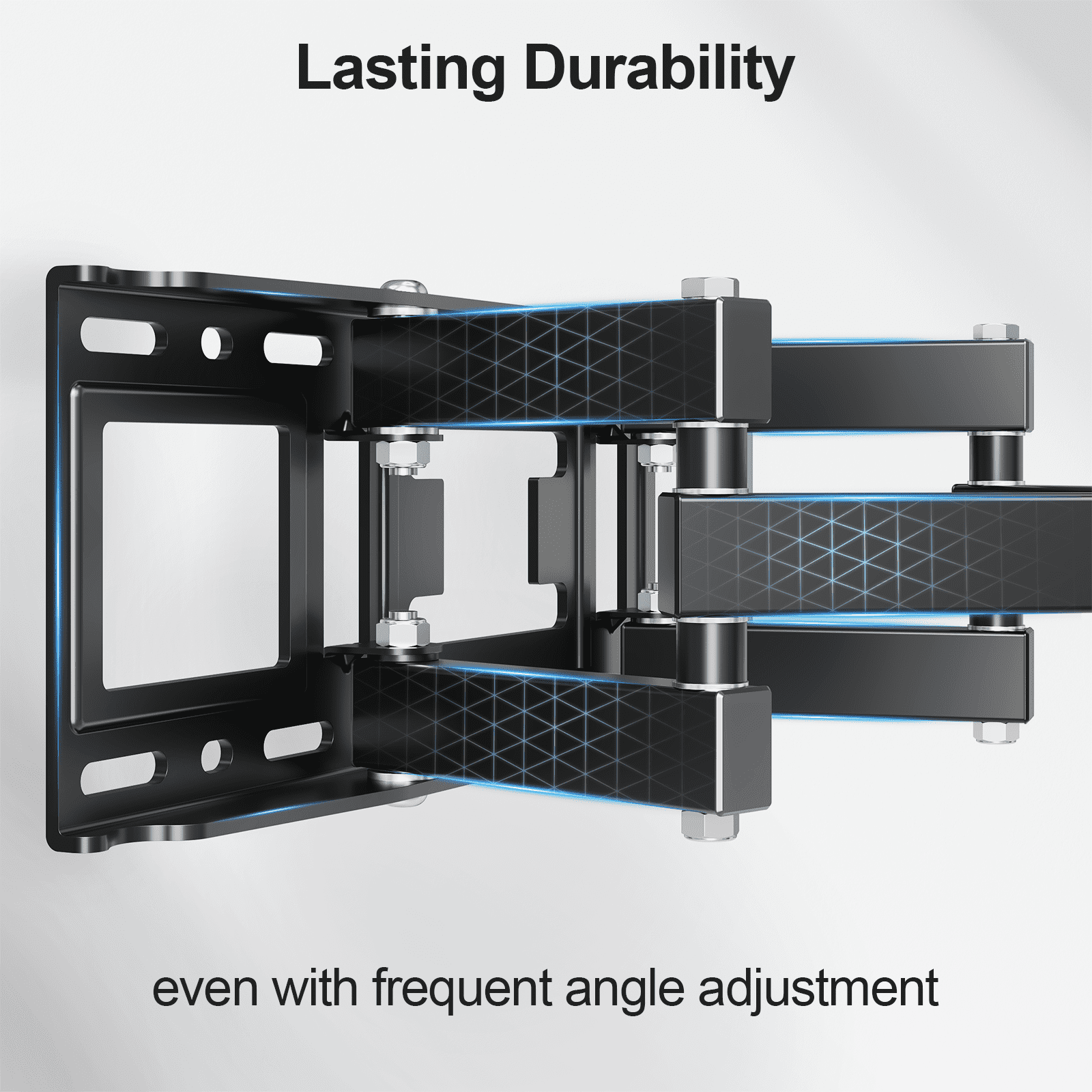 HOMOUNT Full Motion TV Wall Mount for 37-75 Inch TVs, Holds up to 99lbs, Wall Mount Bracket Max VESA 600x400mm, Fit 12" 16" Wood Stud