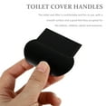 thumbnail image 4 of FONDOTIN 4Pack Toilet Seat Riser Black Square Shape with Comfortable Feel 2.8x2.4x0.08in, 4 of 5