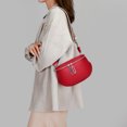 thumbnail image 4 of Bolso de pecho para mujer, Bolso de hombro de cuero genuino a la moda, monederos informales simples para mujer, 4 of 5