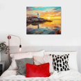 thumbnail image 4 of JRXY  Canvas Prints Wall Art Peggy's Cove Lighthouse Sunset Ocean View Landscape Nature Pictures Stretched Canvas Wooden Framed for Living Room Bedroom and Office Wall Decor picture1, 4 of 4