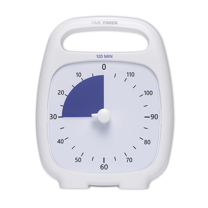 Time Timer PLUS 20 Minute Visual Analog Timer Optional Alert No Loud Ticking; Time Management Tool VolumeControl Dial 