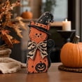 thumbnail image 4 of syligr Wooden Black Cat Figurine for Halloween Decorations, Black Cat Ornament for Mantel Shelf, Vintage Halloween Decor for Table Centerpiece, Home Party Decor Gift, 8Inch, 4 of 6