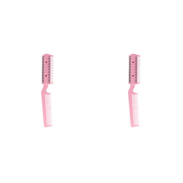 Jumpingount Cortadora de pelo de doble cara, dispositivo de corte de pelo resistente multiusos, suministro de aseo profesional, herramienta de Rosado 2piezas