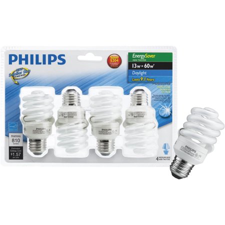 Philips Energy Saver T2 Medium CFL Light Bulb