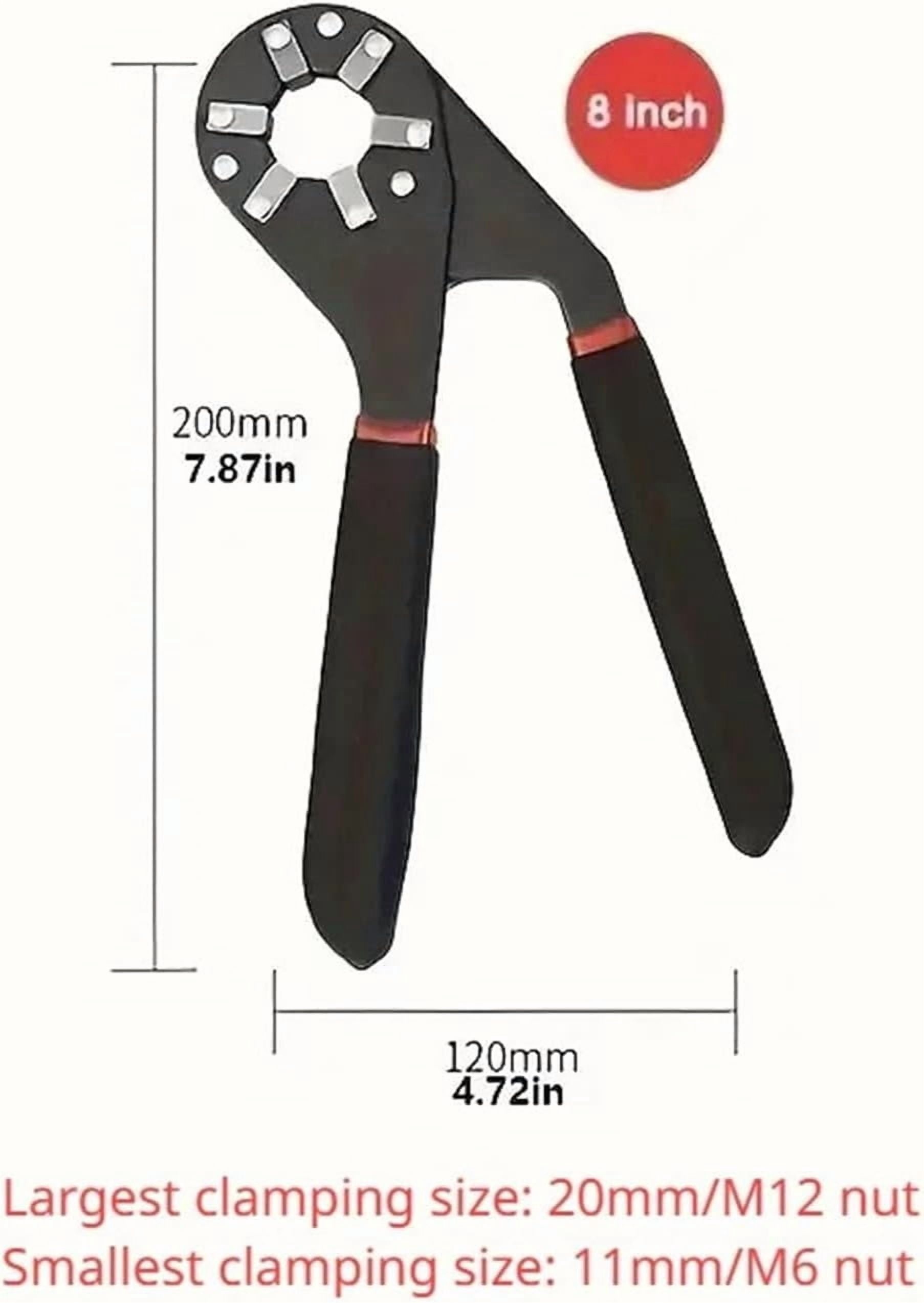 Automatic Adjustable Wrench External Hexagon Multifunction Key Magic Flex Head Pipeline Universal Hex Spanner Hand Tool(8 inches)