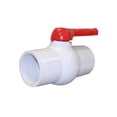 thumbnail image 1 of 1/2" - 4" (Inch) PVC Ball Valve, Inline, Socket, FNPT, Slip x Slip Schedule 40 (4"), 1 of 5